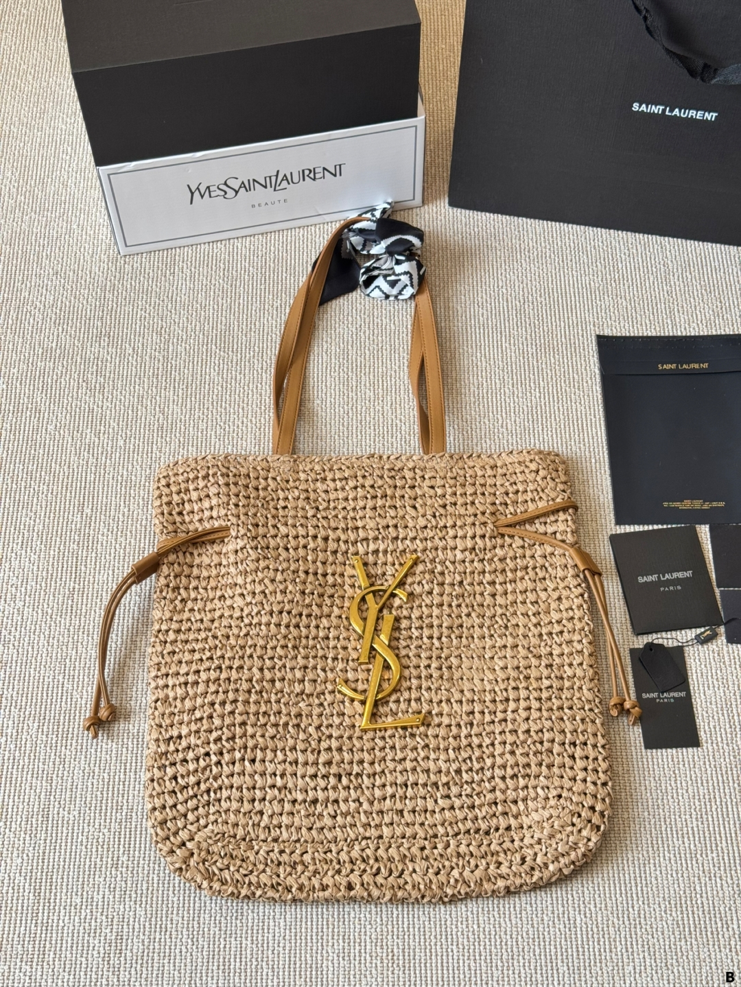 YSL woven tote bag casual and versatile