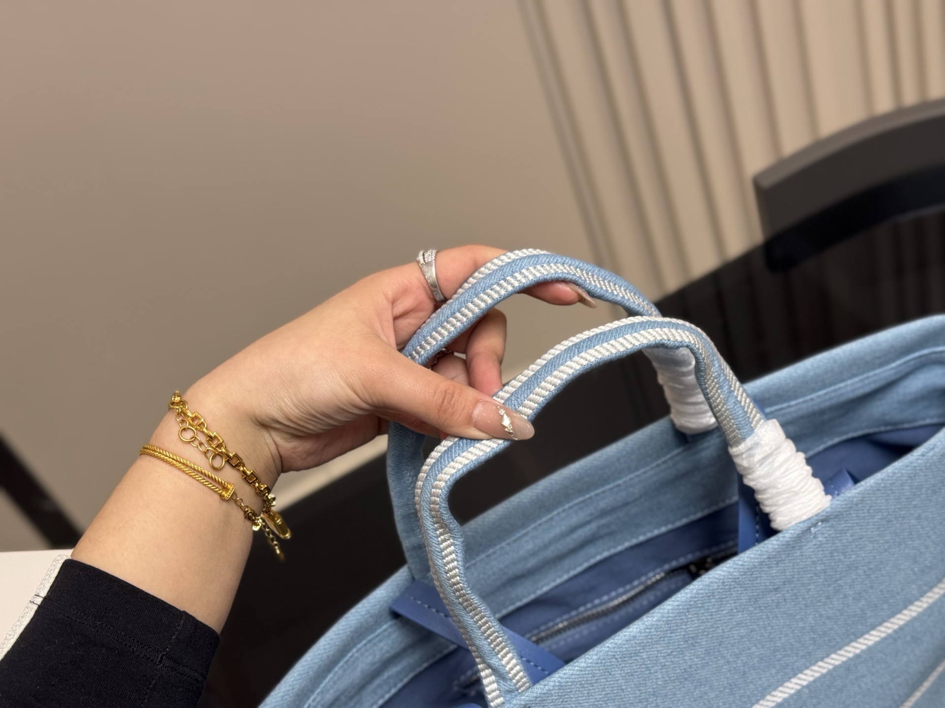 Chanel denim beach bag