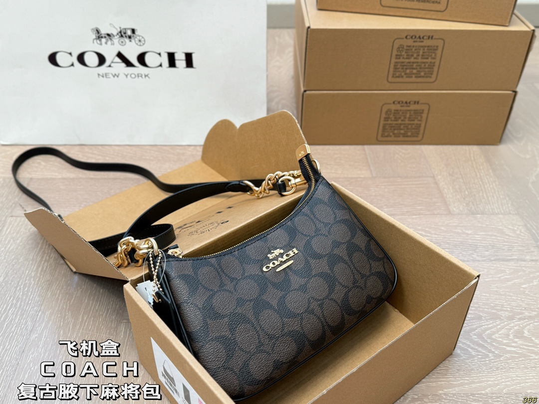 COACH underarm mahjong bag