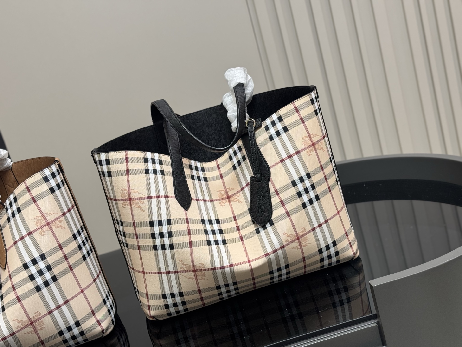 Burberry shopping bag canvas fabric