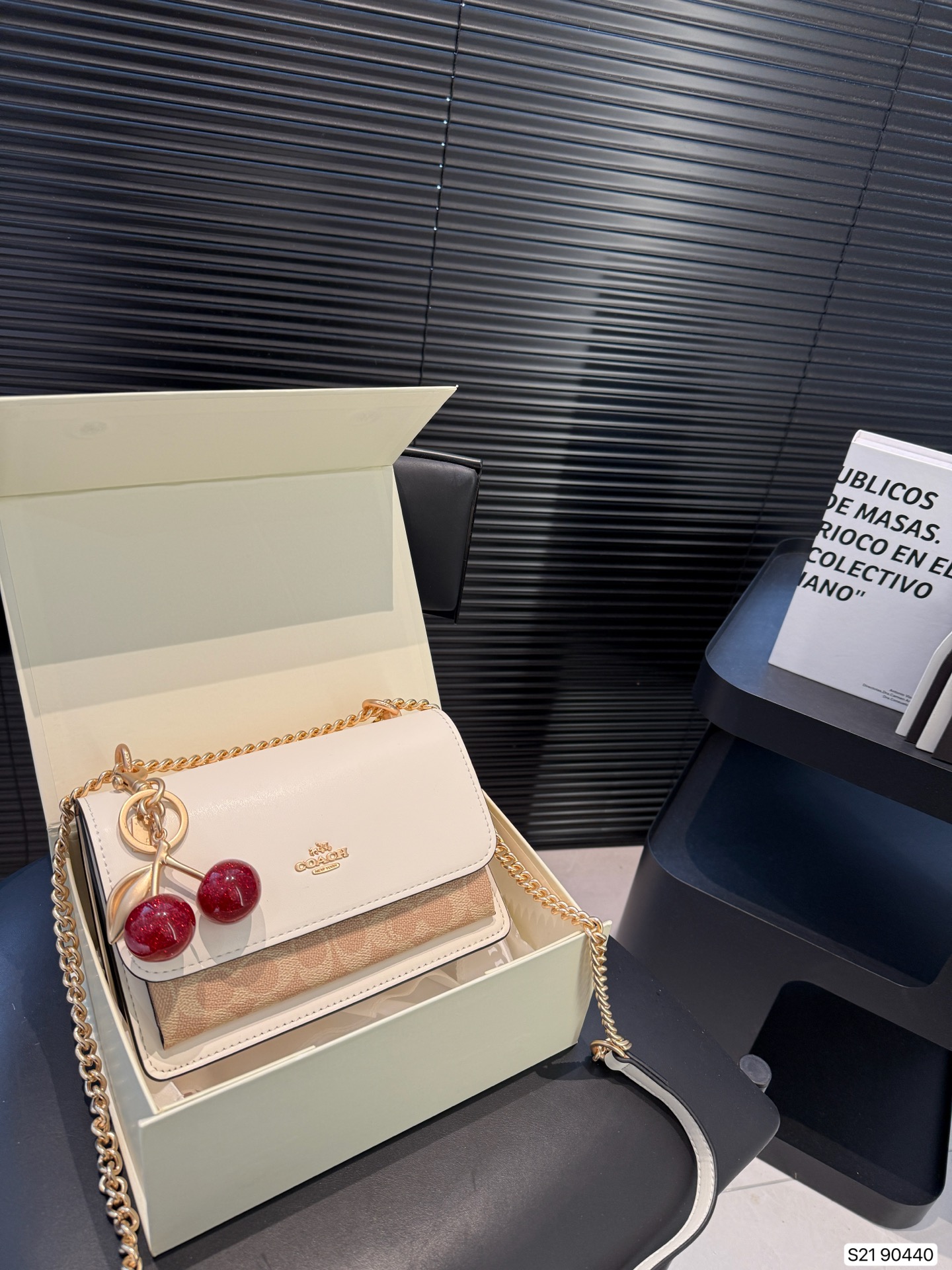 Coach Accordion Colorblock Chain Bag