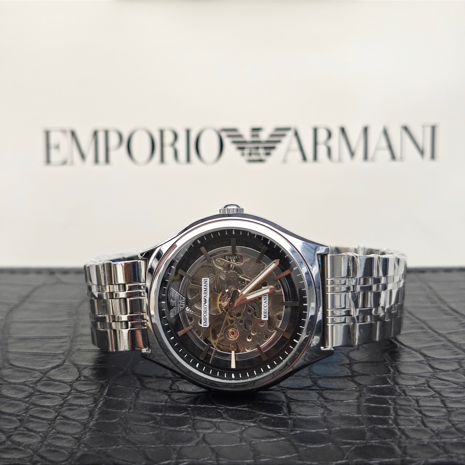 Armani flywheel hollow automatic mechanical watch