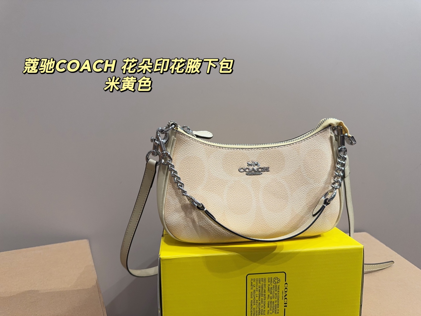 Coach floral print underarm bag