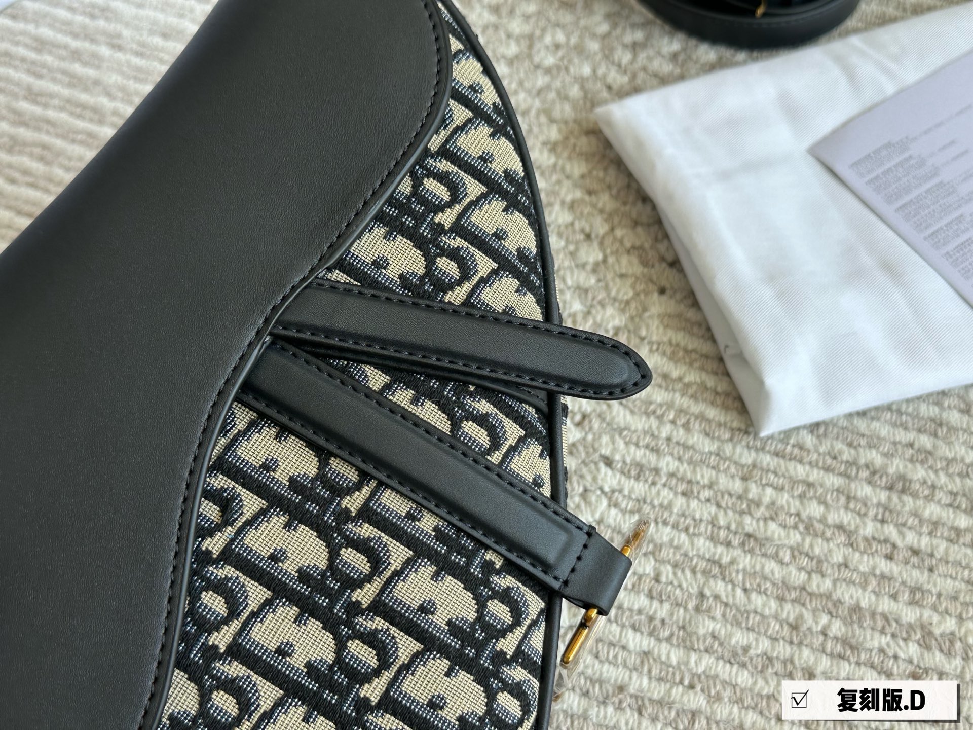 Dior monogram saddle bag high version