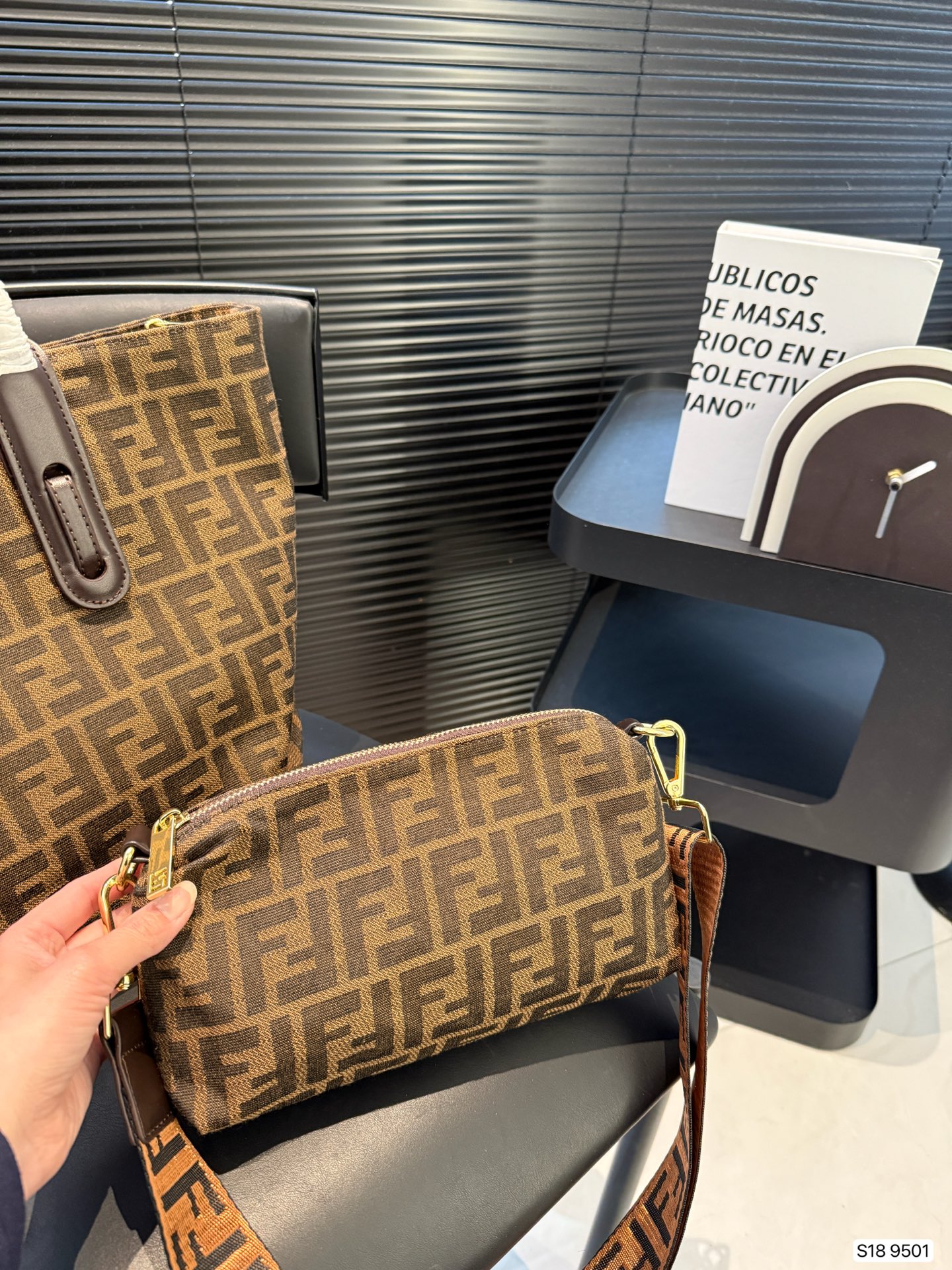 Fendi classic tote bag handbag shoulder bag