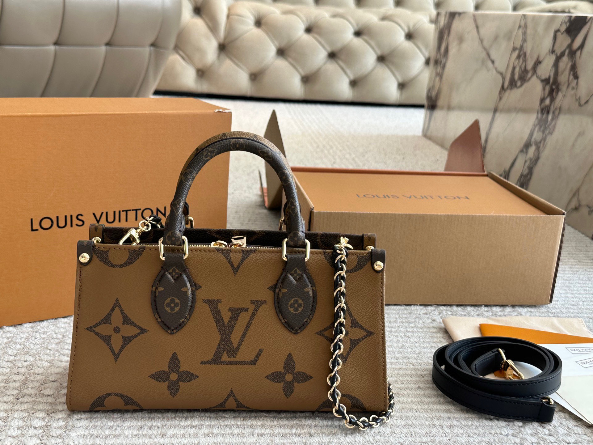 LV OnTheGo east west small tote bag