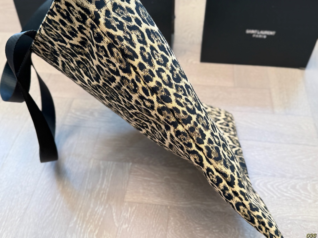 YSL leopard print tote bag