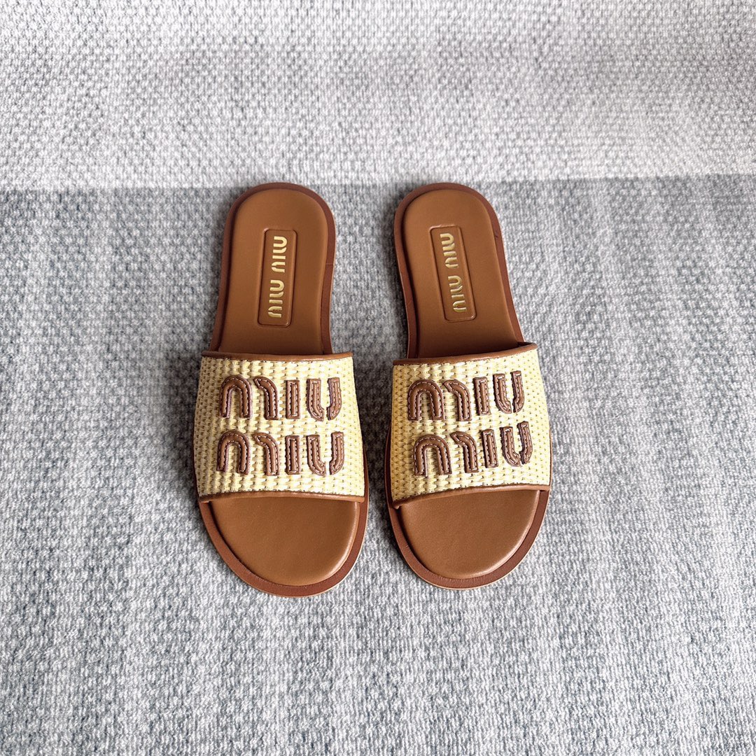 MIUMIU woven sandals and slippers