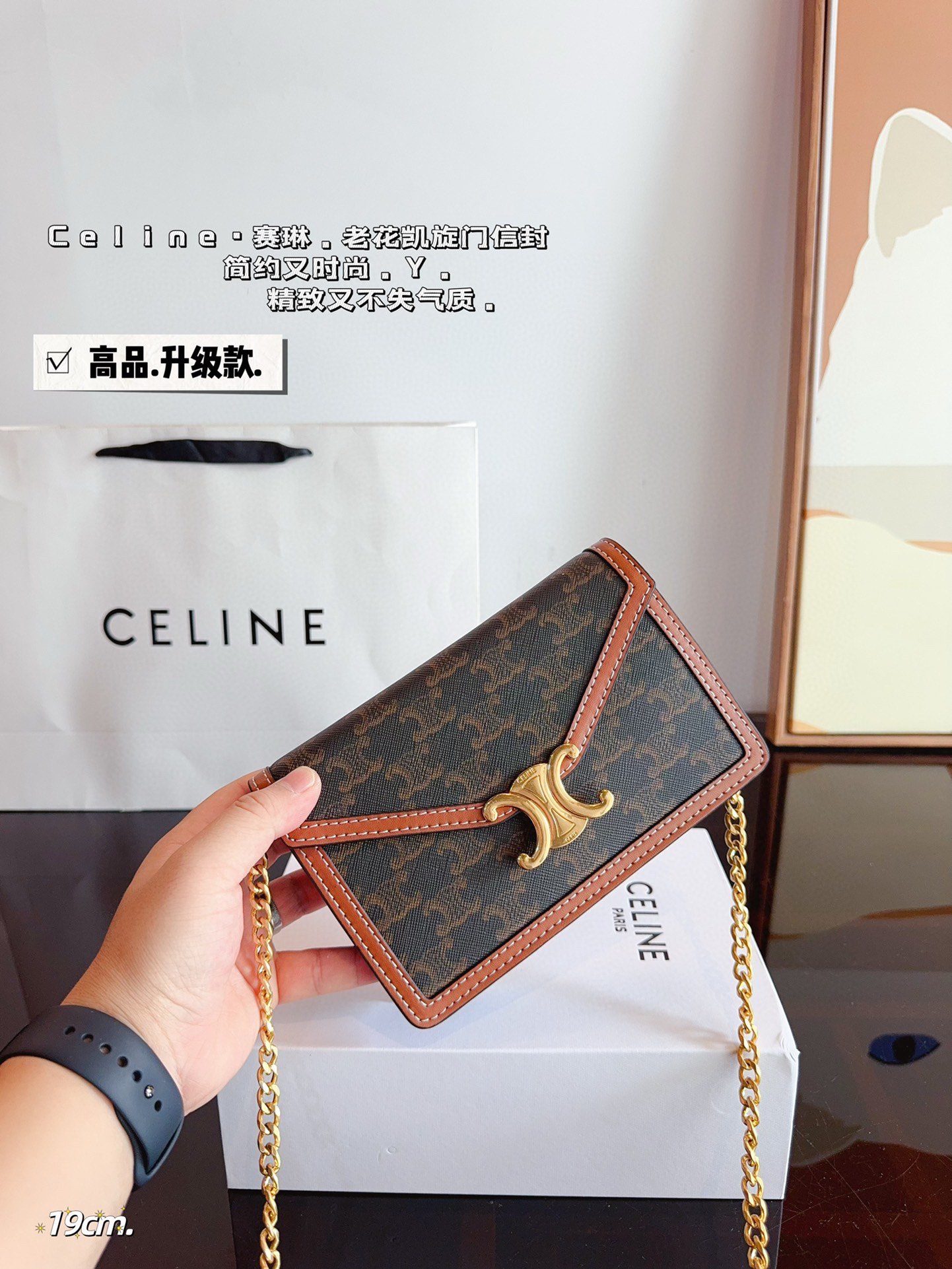 Celine monogram envelope bag
