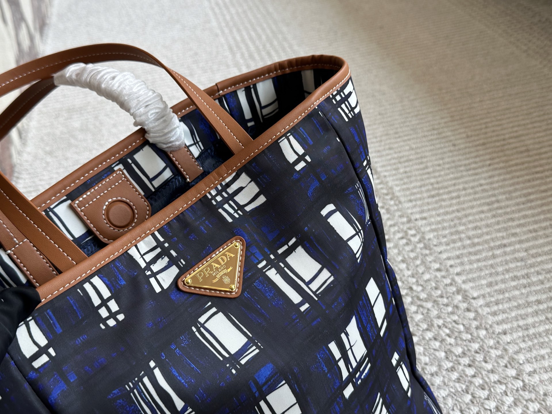 Prada recycled nylon shopping bag