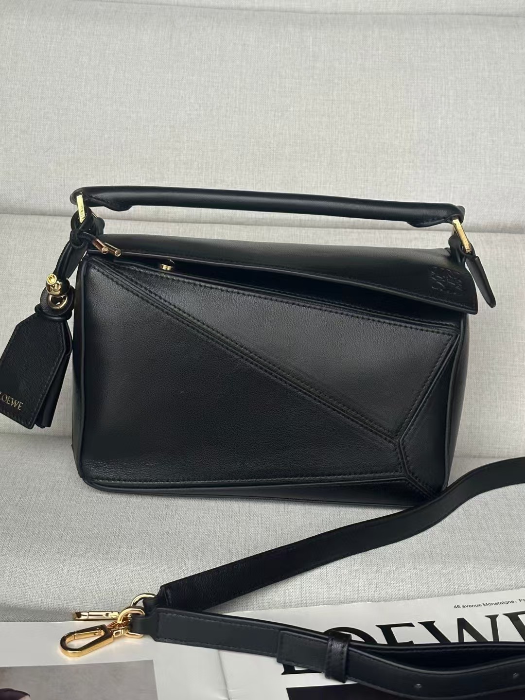 Loewe sheepskin geometric bag