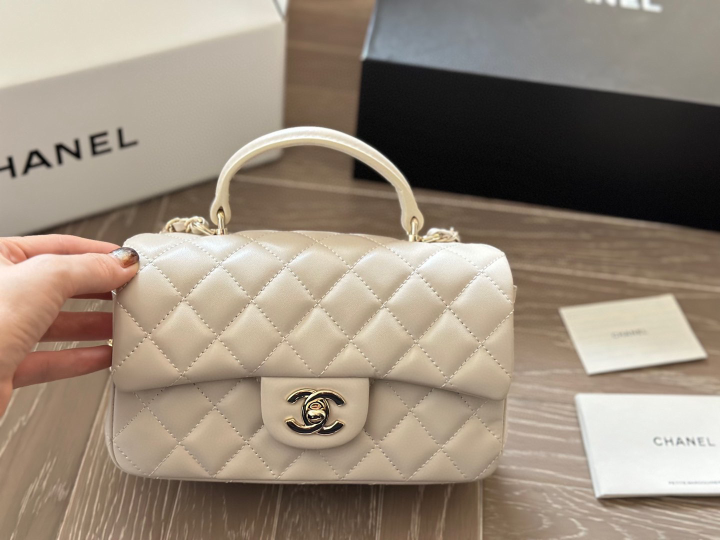 Chanel chain handle bag