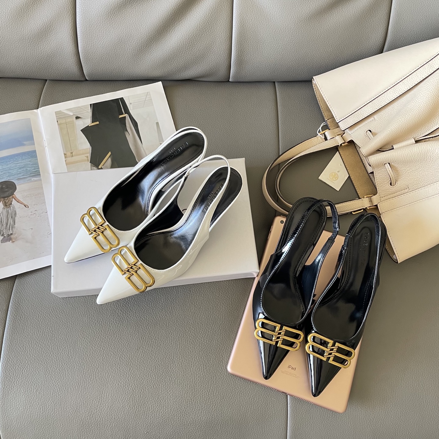 Balenciaga bb buckle high heels