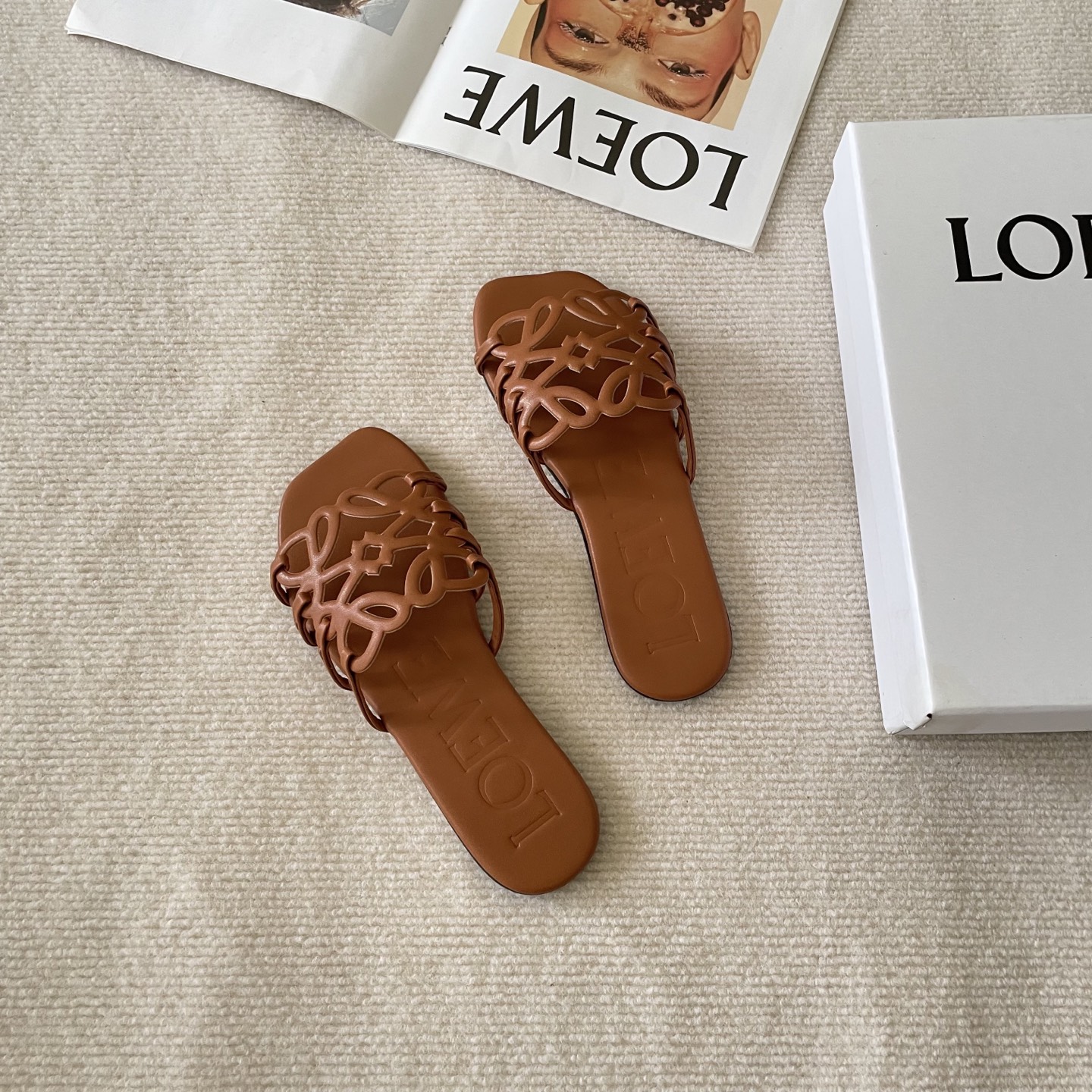 Loewe flat bottom beach slippers