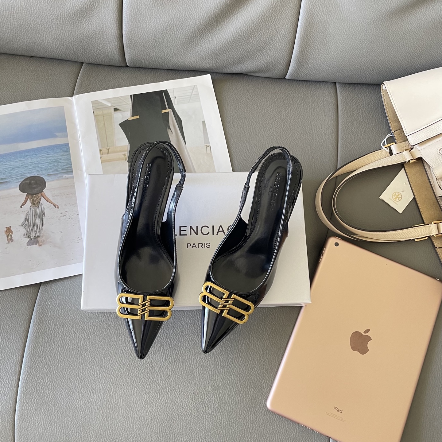 Balenciaga bb buckle high heels