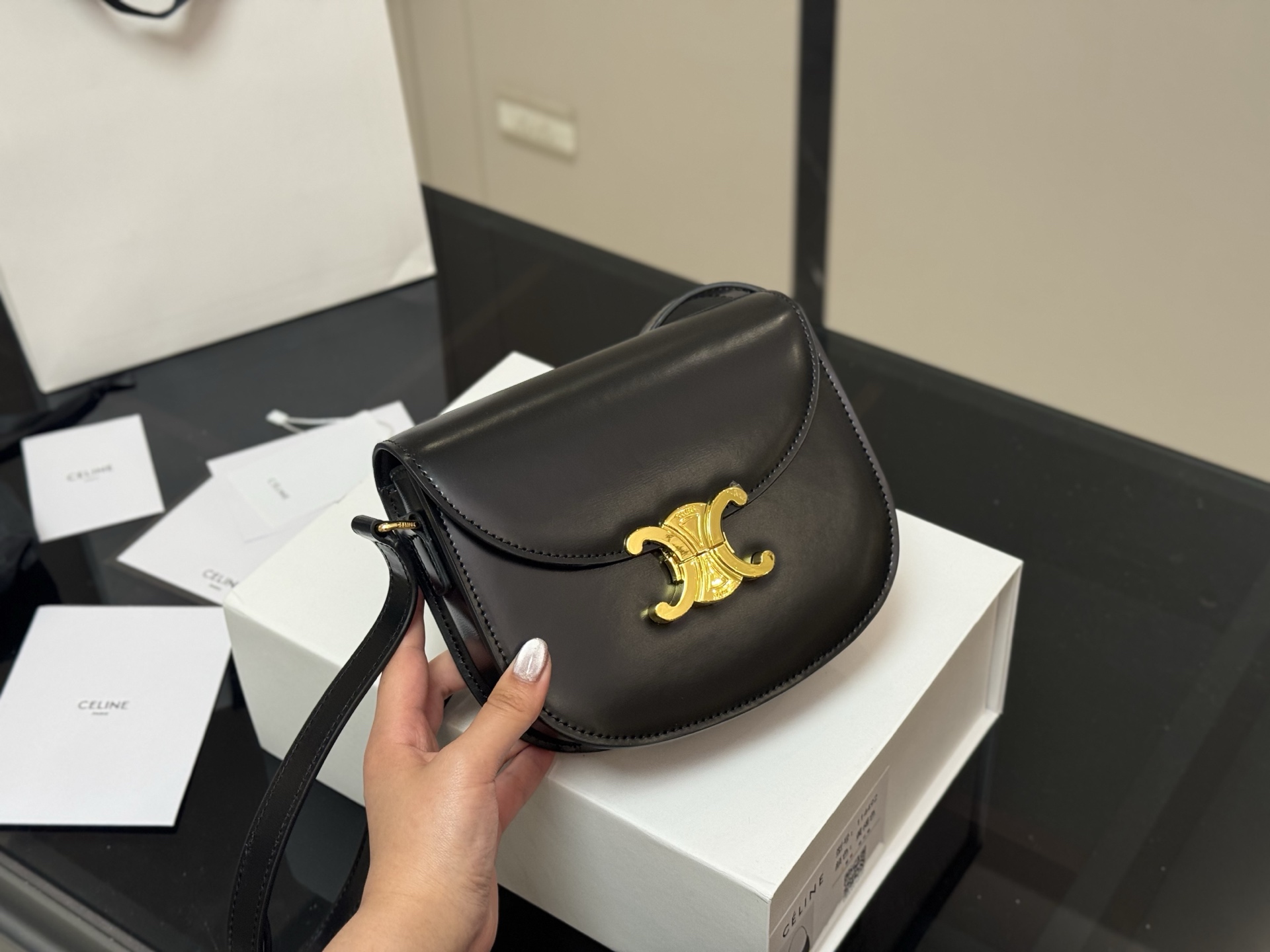 Celine Arc de Triomphe full cowhide bag