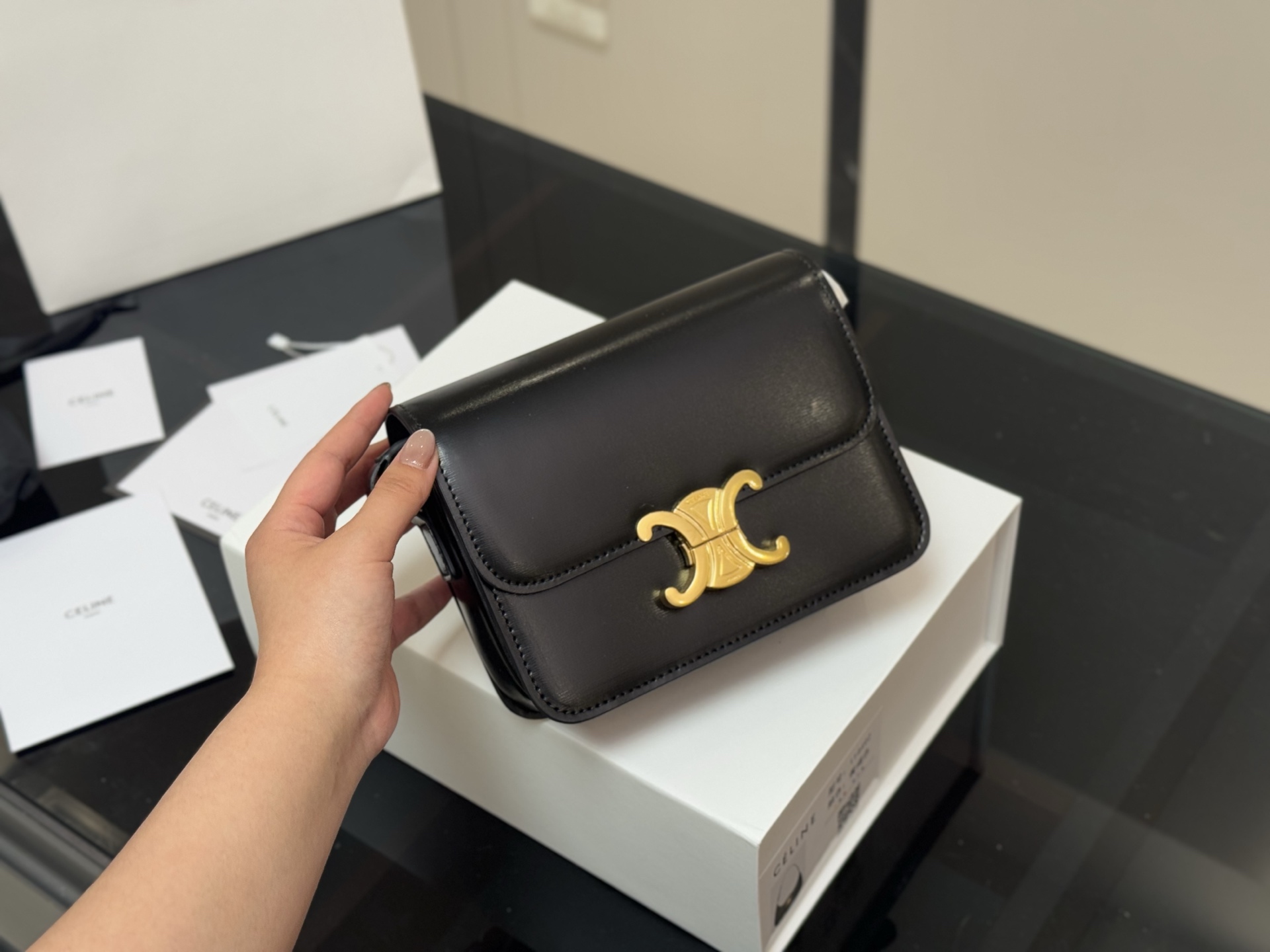 Celine's upgraded Arc de Triomphe bag