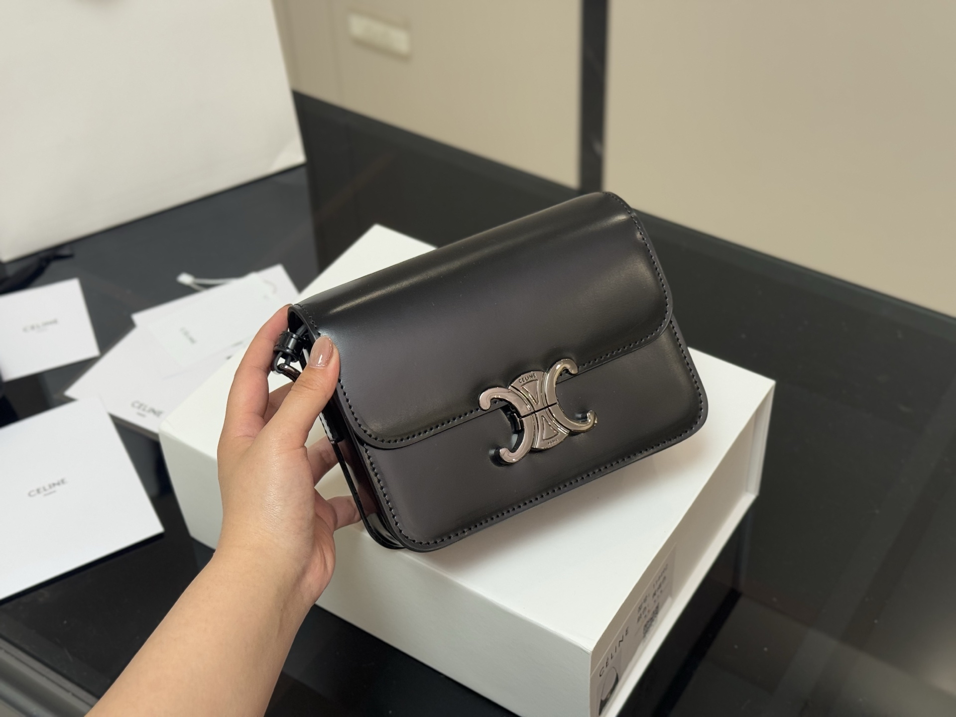 Celine's upgraded Arc de Triomphe bag
