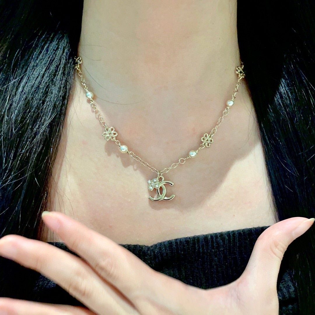 Chanel Pearl Double C Necklace