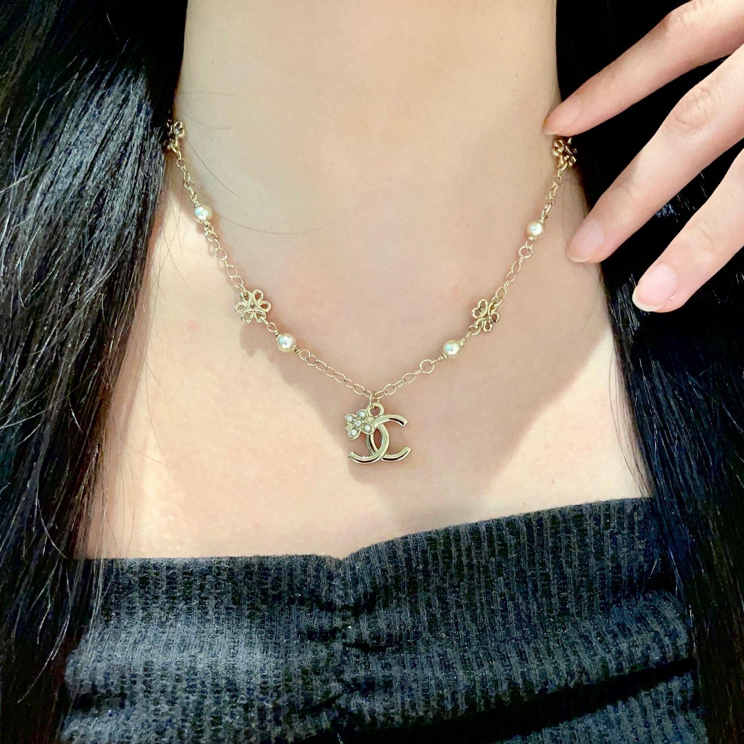 Chanel Pearl Double C Necklace