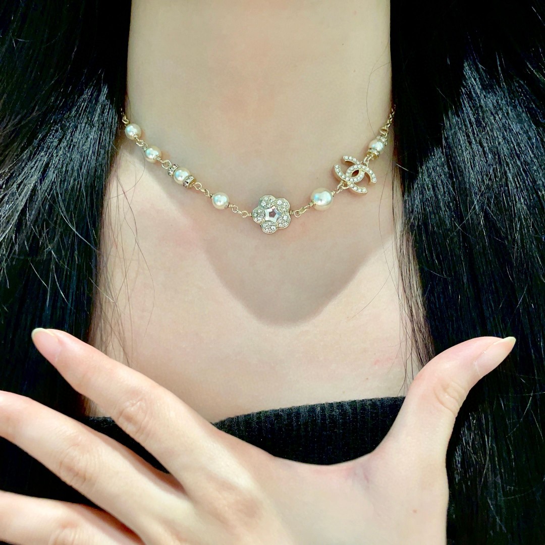 Chanel Pearl Double C Necklace