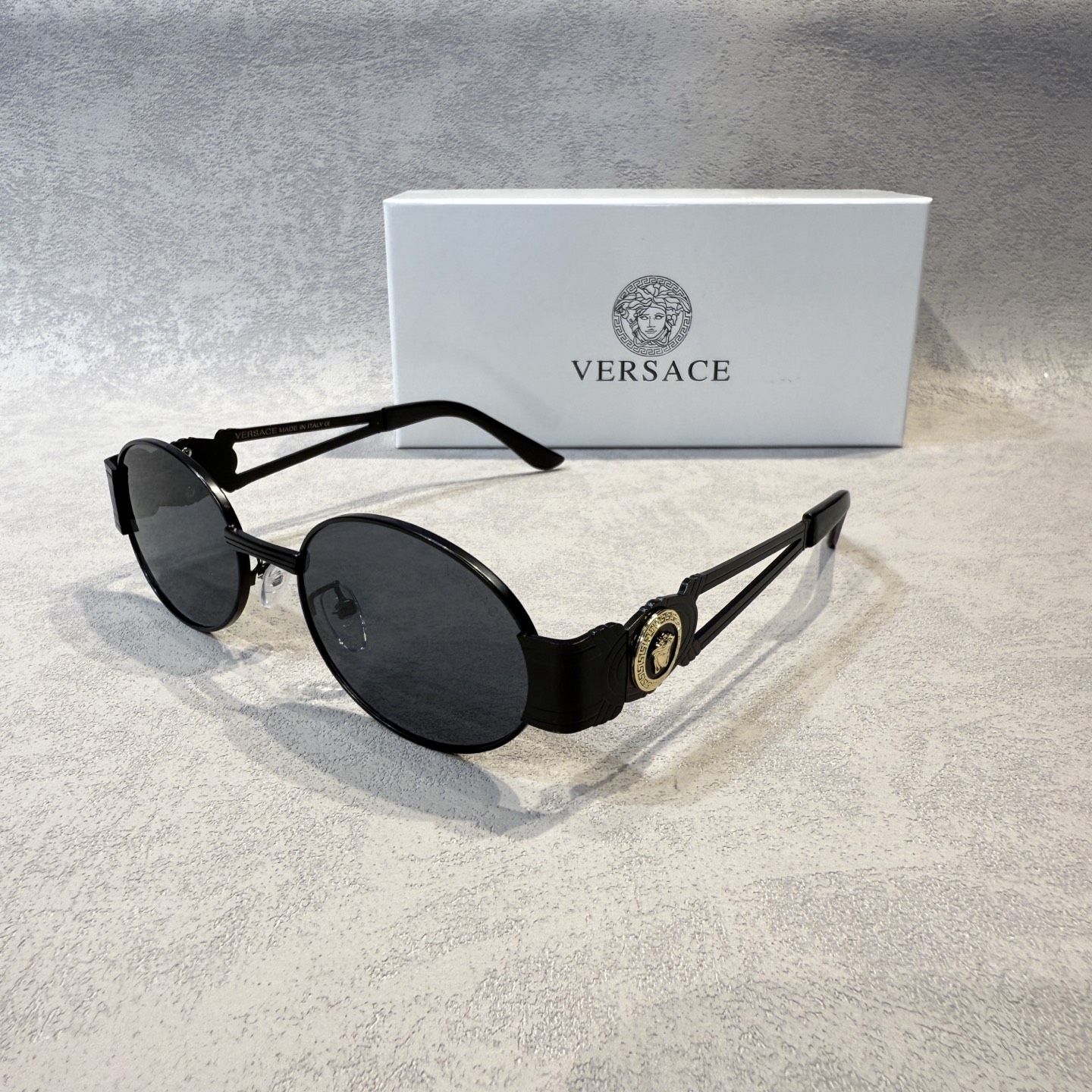 Versace round frame sunglasses