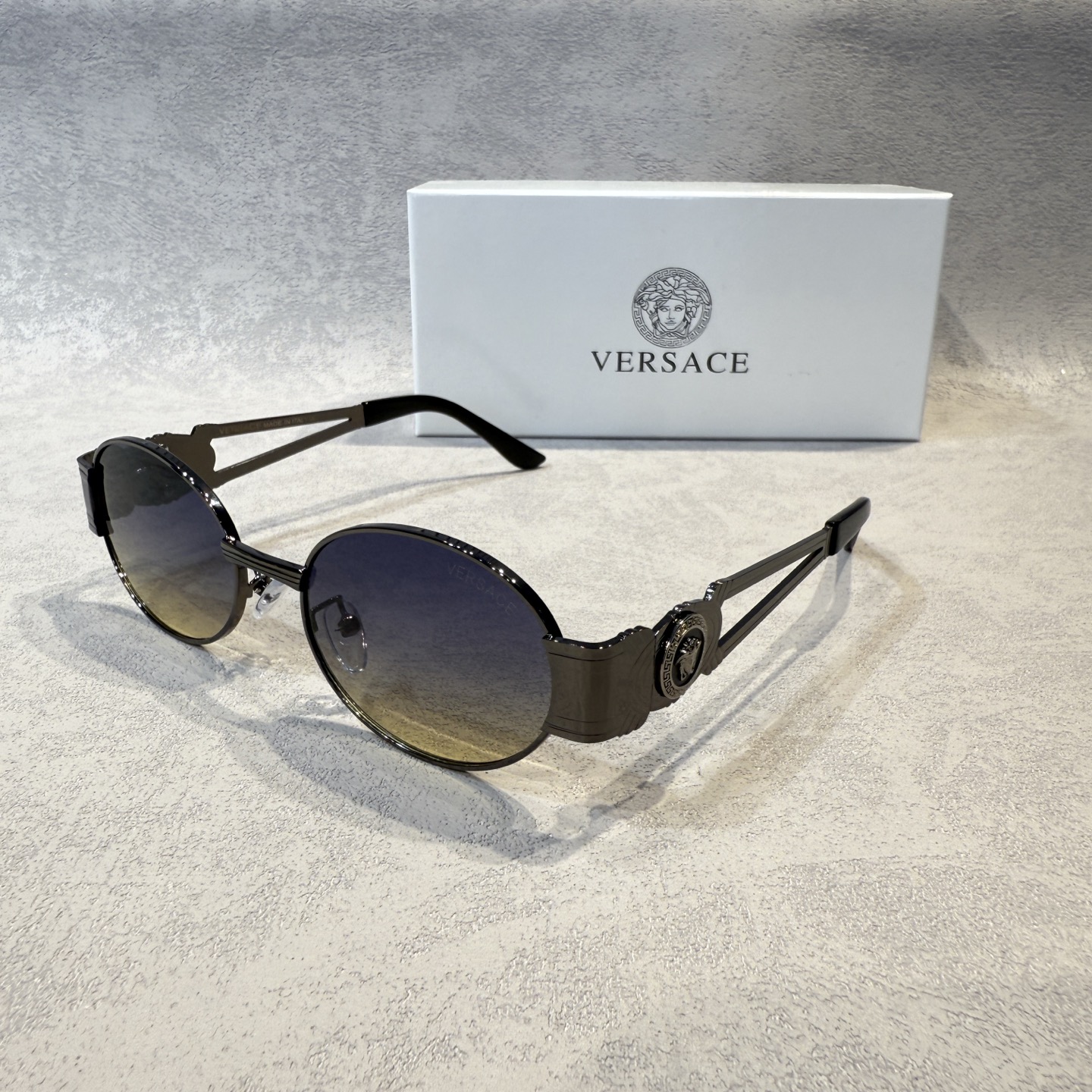 Versace round frame sunglasses