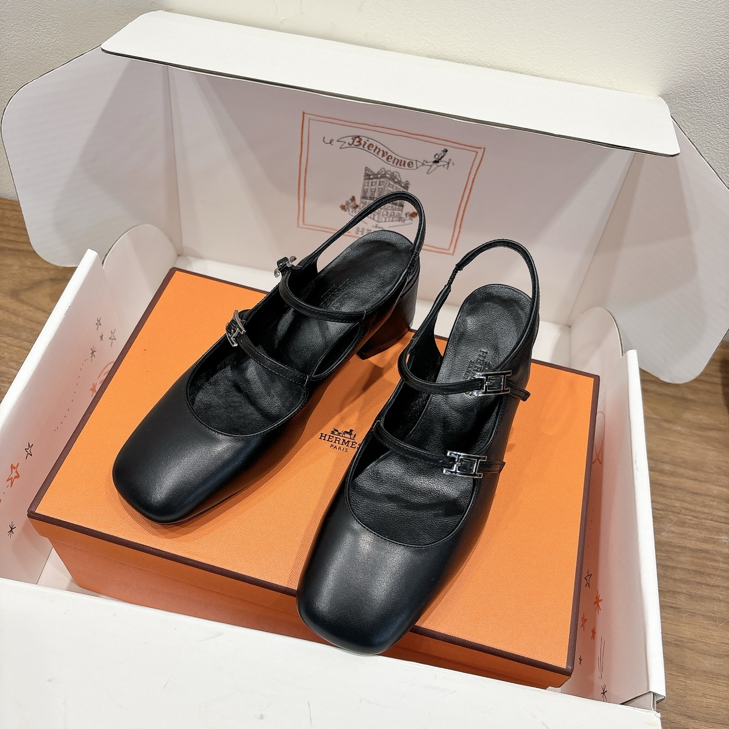 Hermes low-heeled fashionable sandals