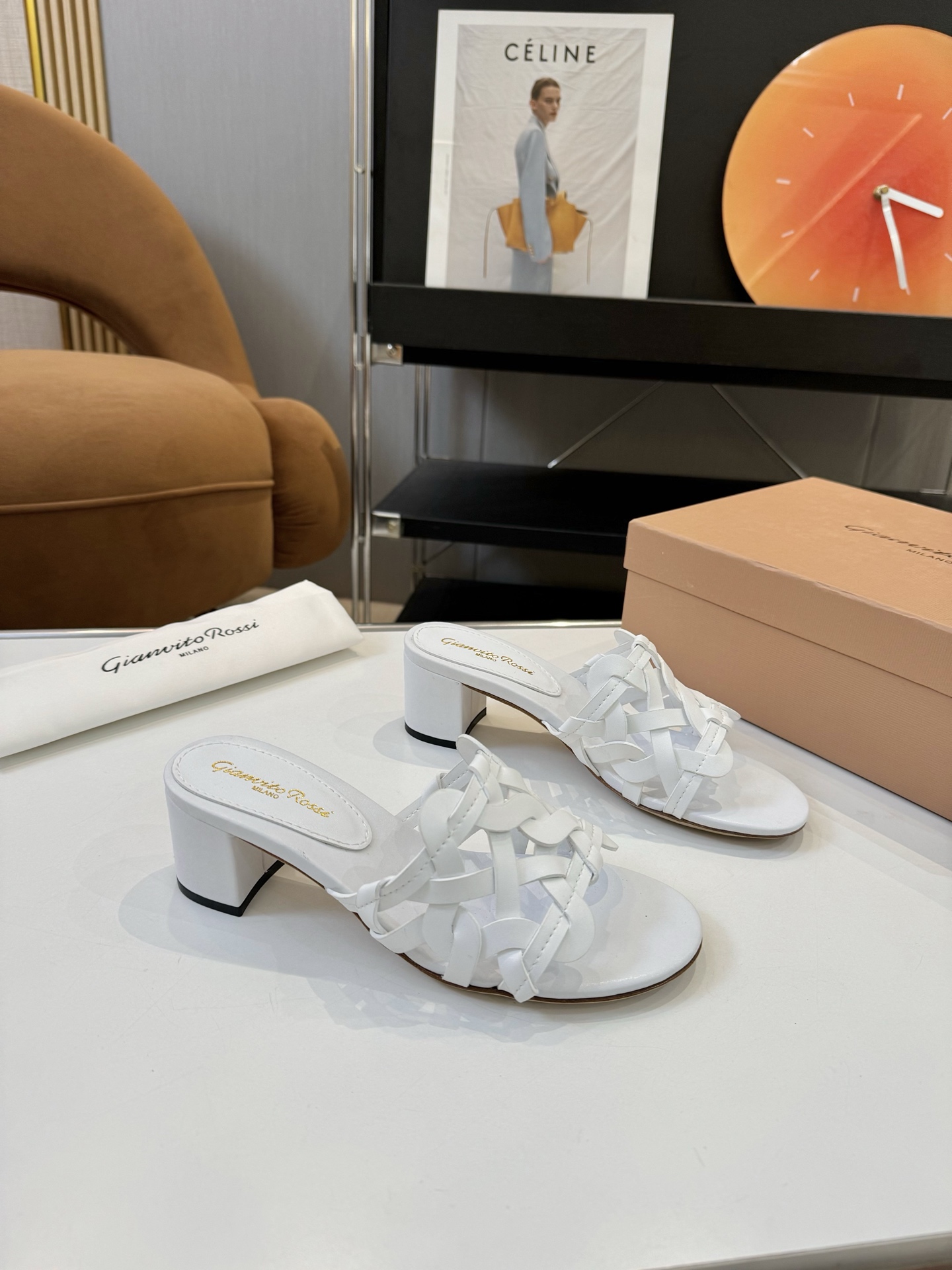 GR French braided hollow sandals