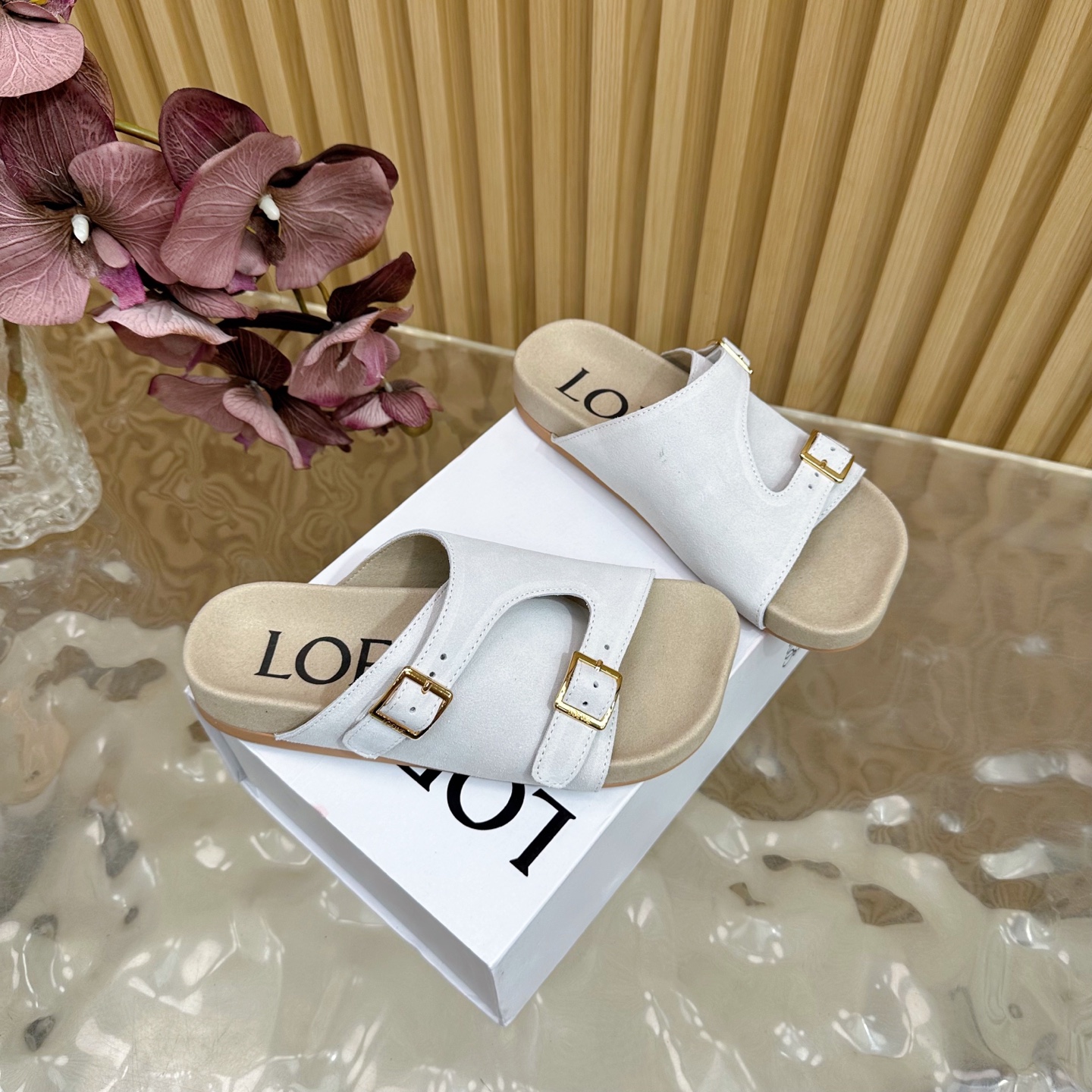 Loewe square toe Birkenstock high version