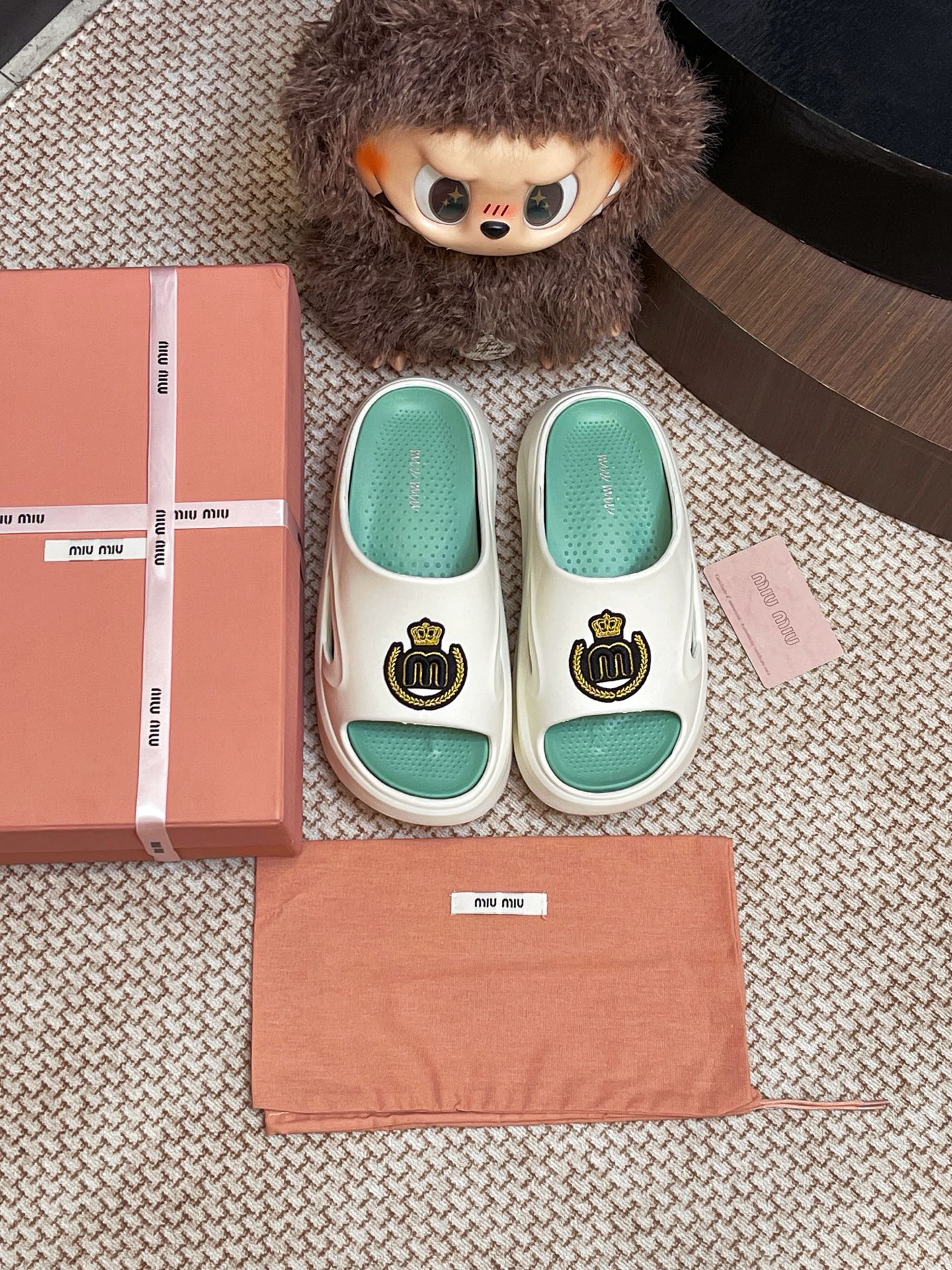 Miumiu foam slippers
