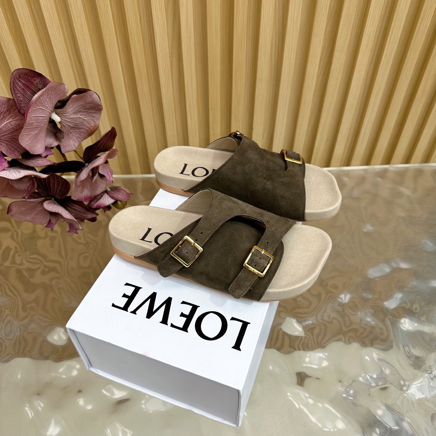 Loewe square toe Birkenstock high version