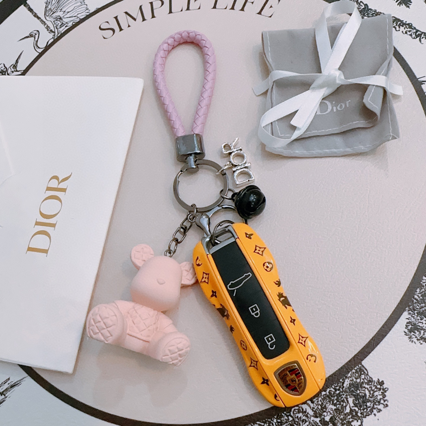 Dior keychain bag chain