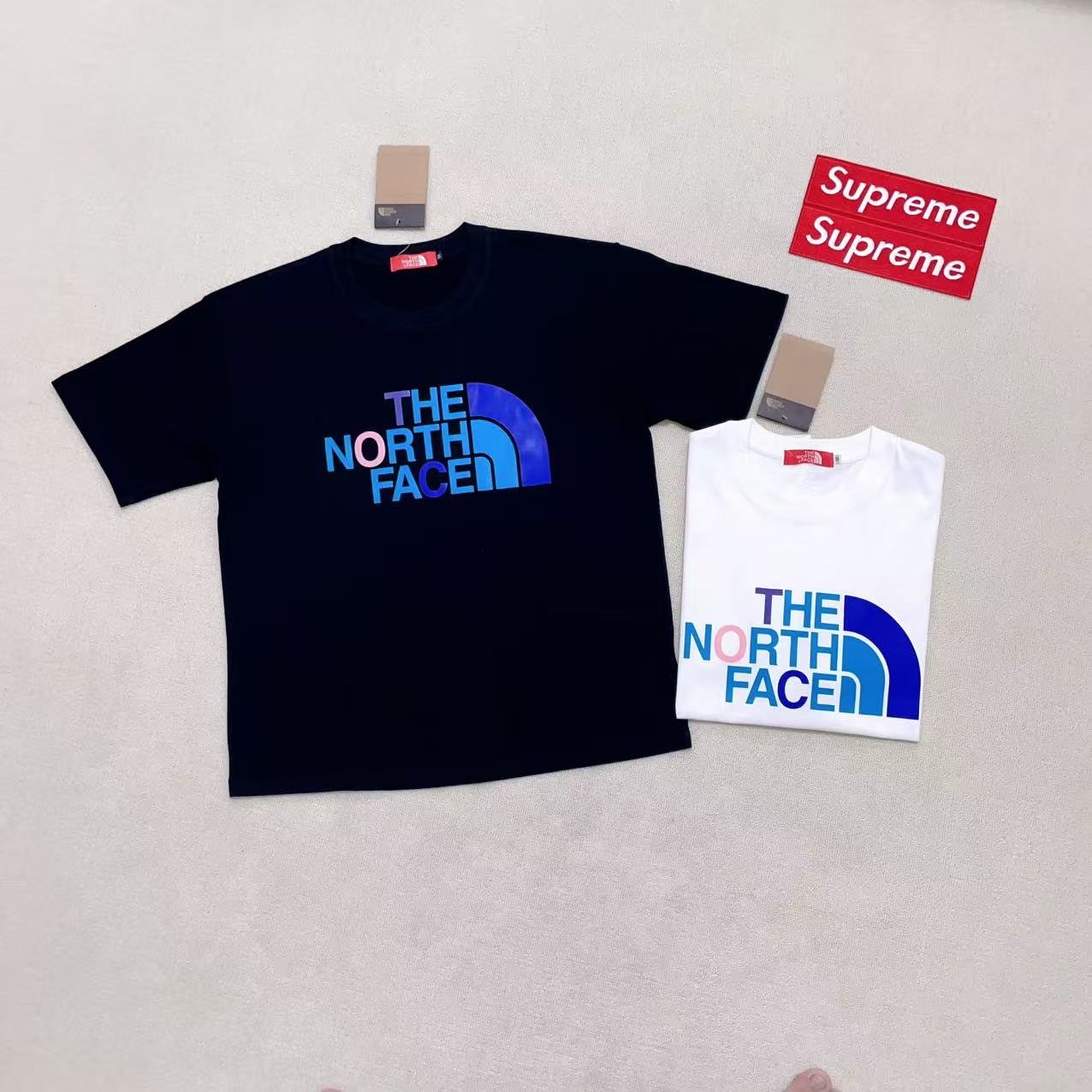 The North Face big logo unisex couple T-shirt