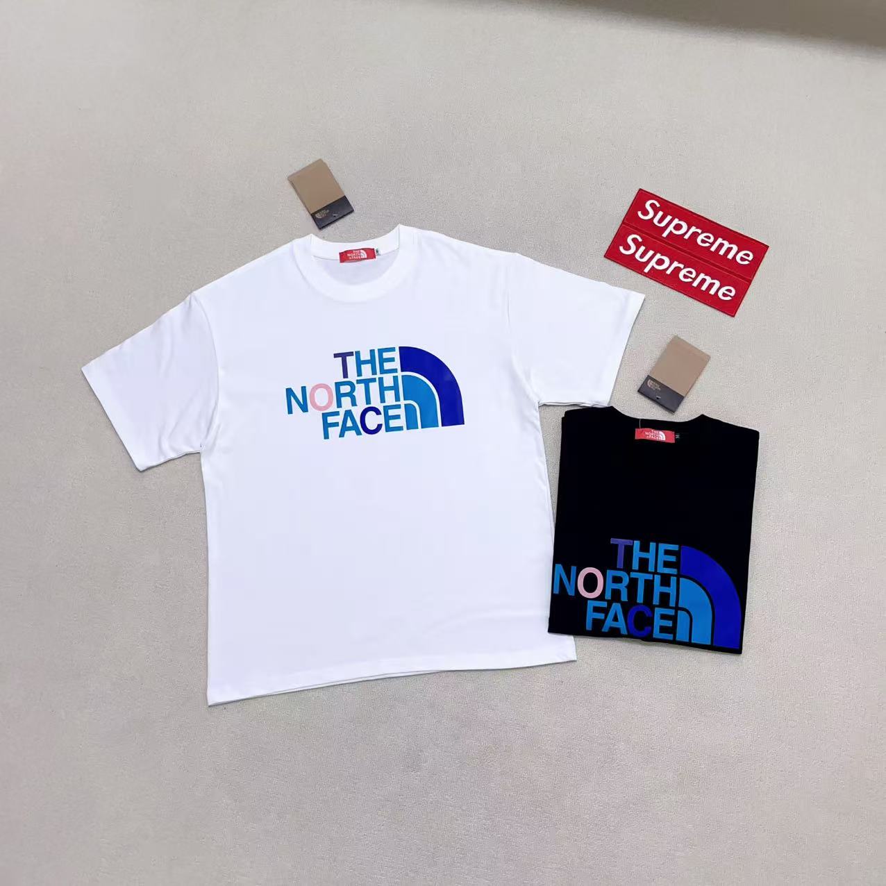 The North Face big logo unisex couple T-shirt