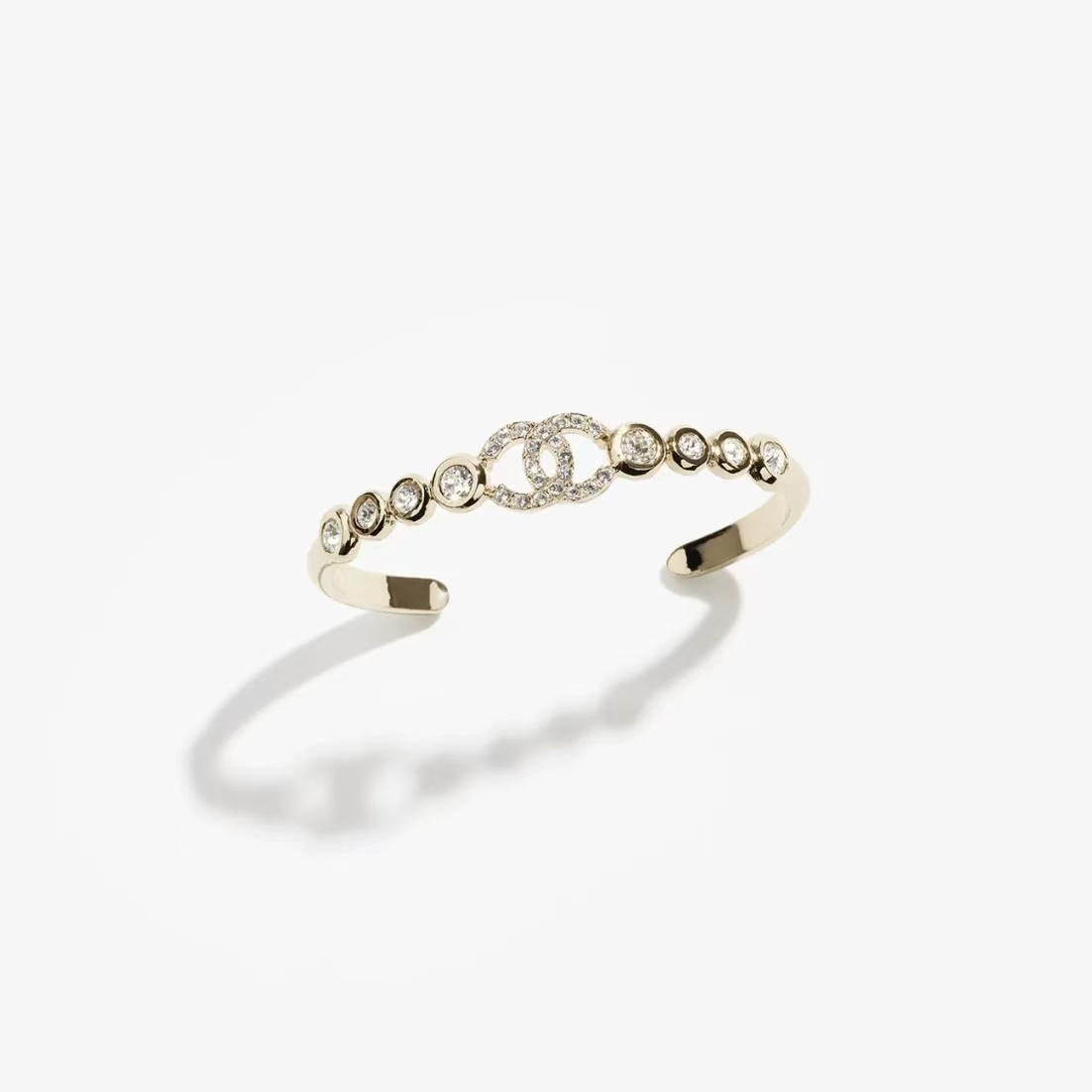 Chanel rhinestone cuff bracelet