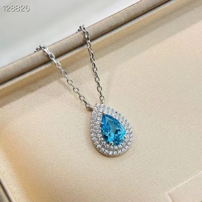 Tiffany aquamarine diamond necklace