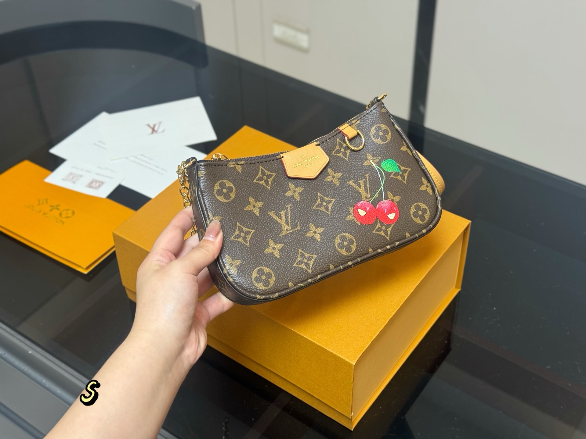 LV Cherry Mahjong Bag