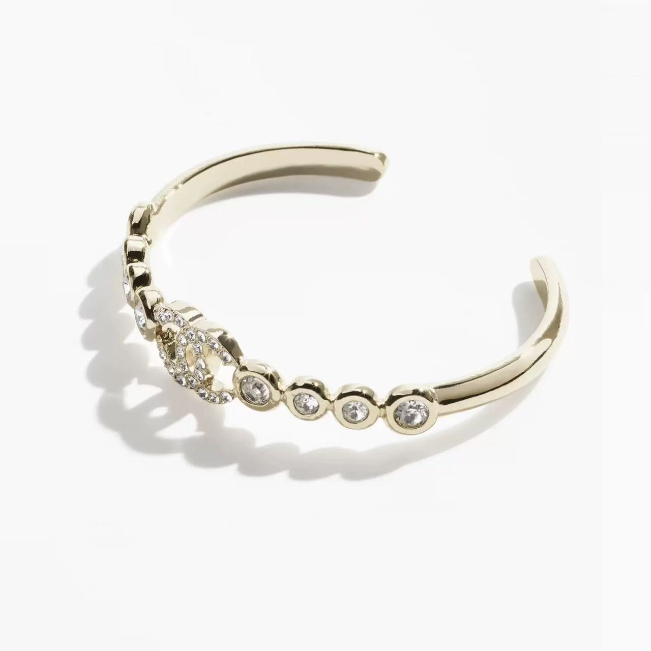 Chanel rhinestone cuff bracelet