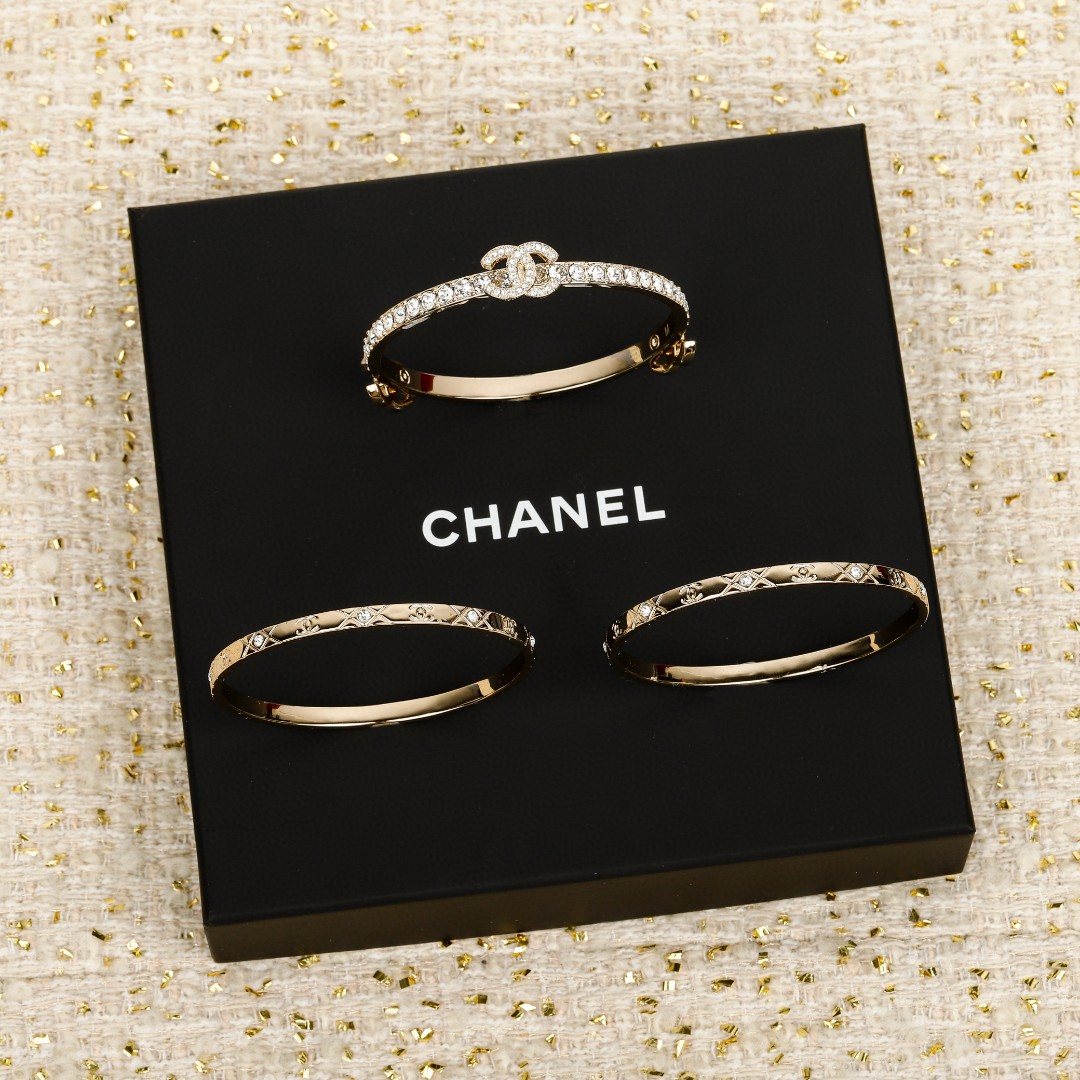 Chanel three-piece bracelet