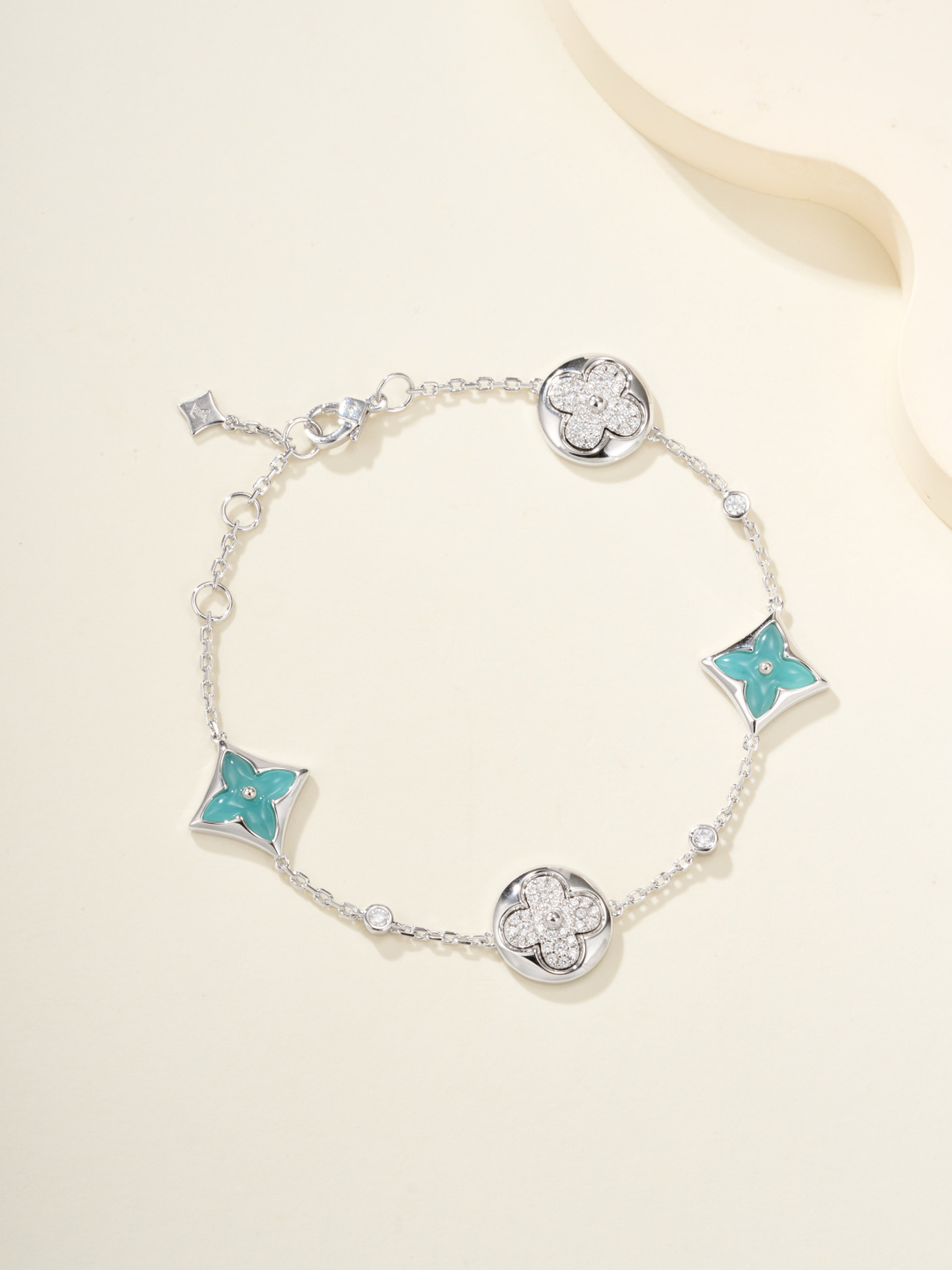 LV platinum amazonite diamond bracelet
