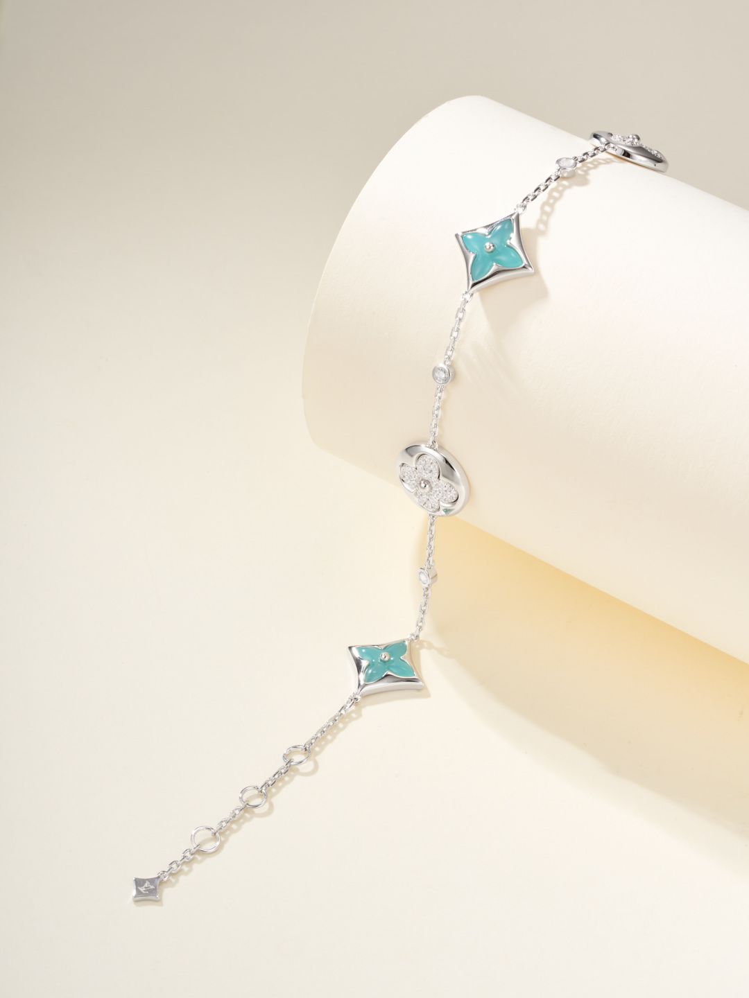 LV platinum amazonite diamond bracelet