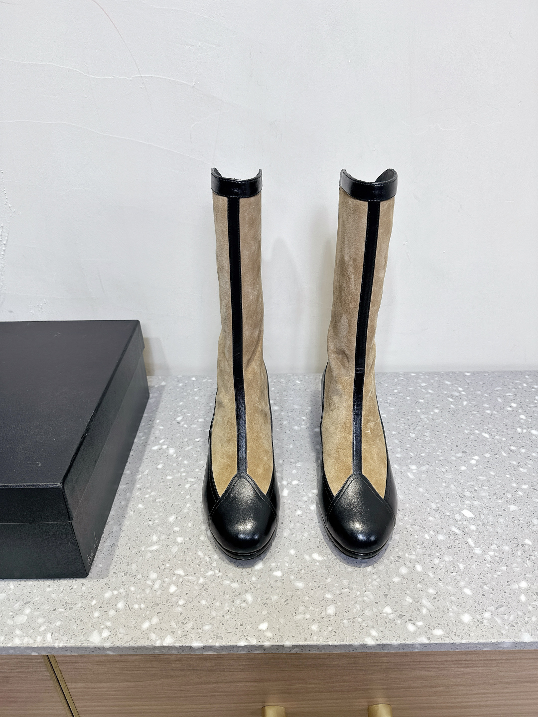 Chanel 25ss autumn and winter new round toe zipper boots