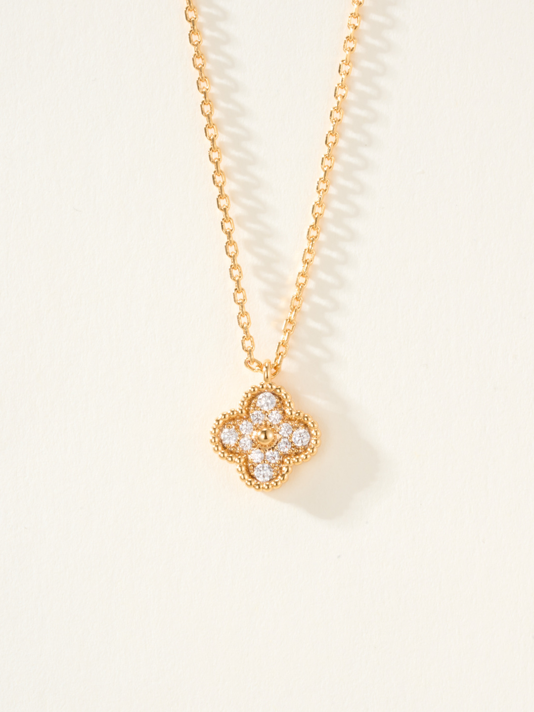 Van Cleef & Arpels Mini Four-Leaf Clover Necklace