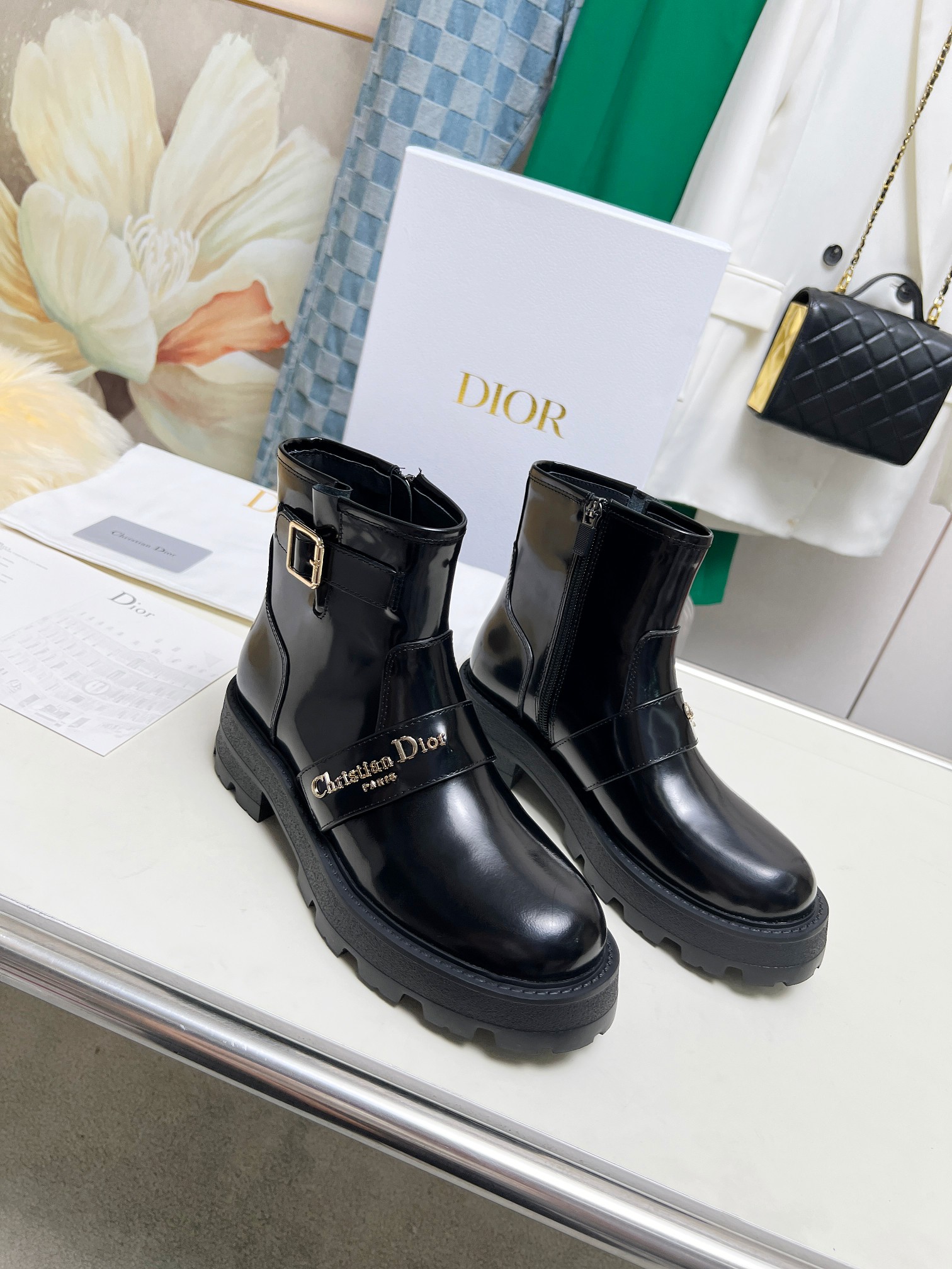 Dior Fall/Winter British-inspired brogue platform Martin boots