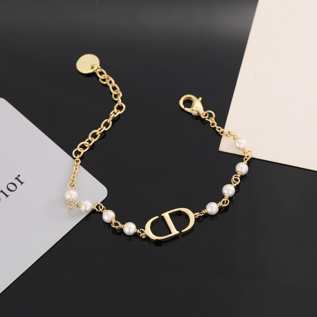 Dior Pearl Bracelet Sweater Chain