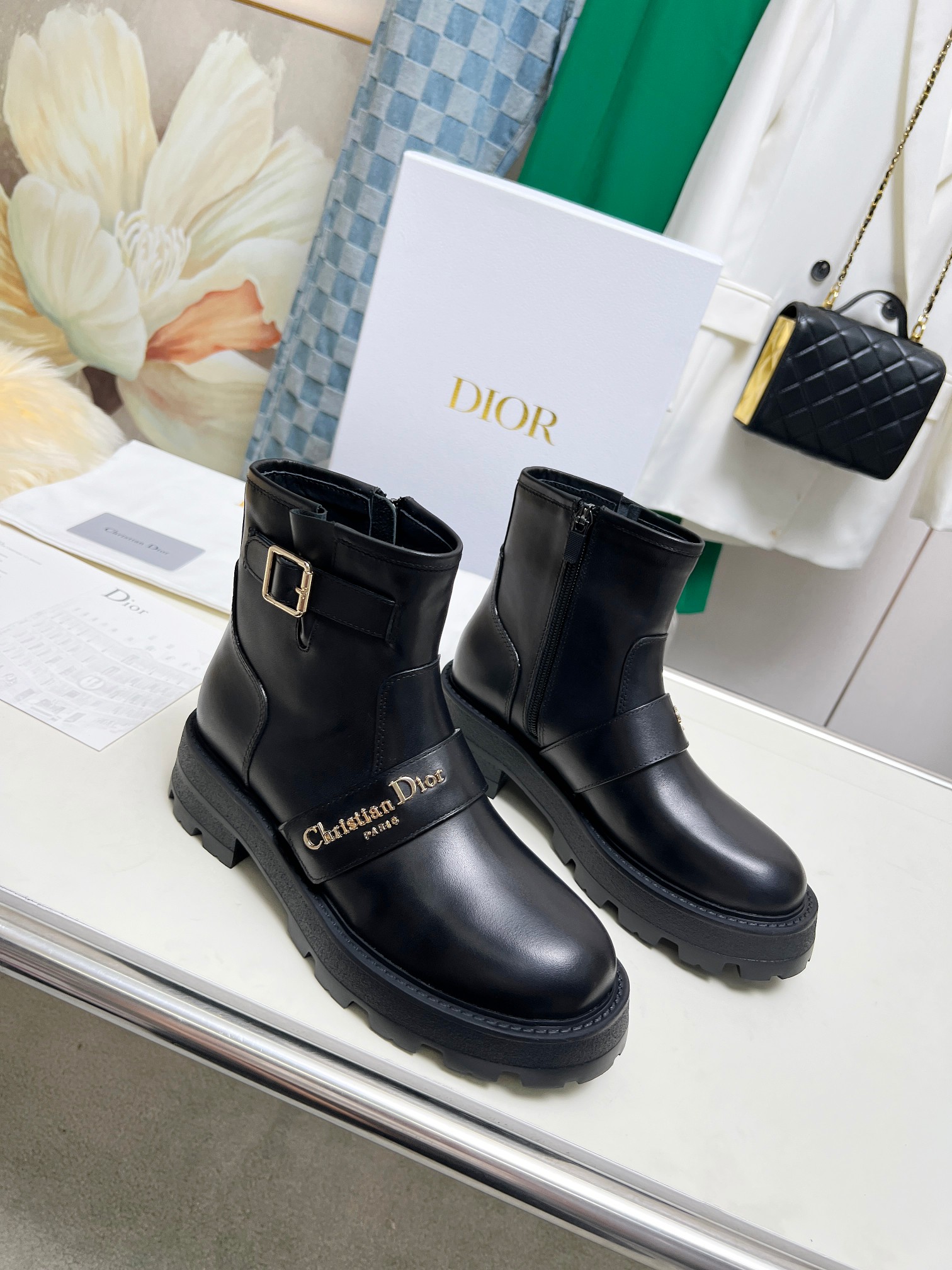 Dior Fall/Winter British-inspired brogue platform Martin boots