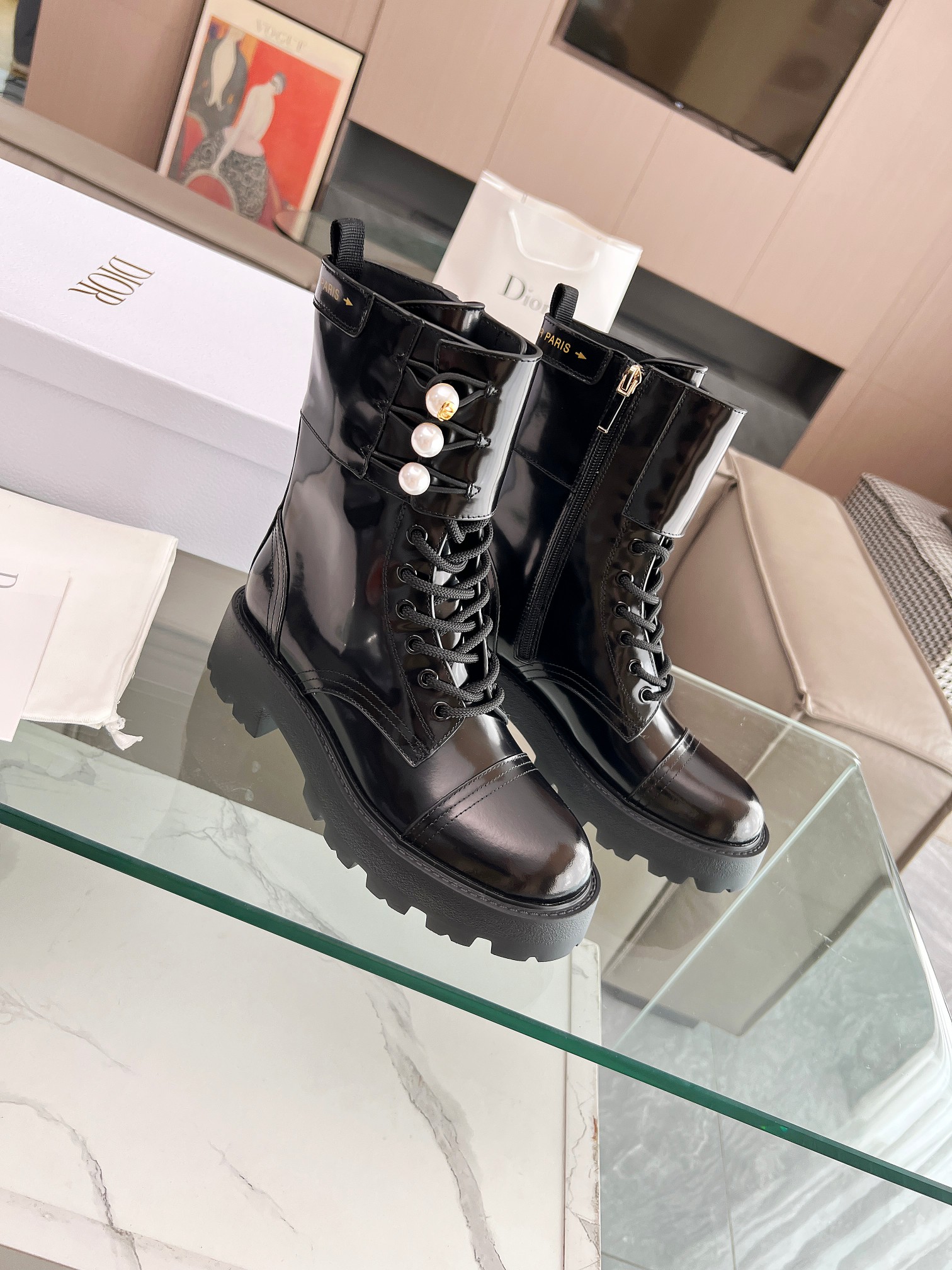 High-end Dior Fall/Winter Boots with Hoodies