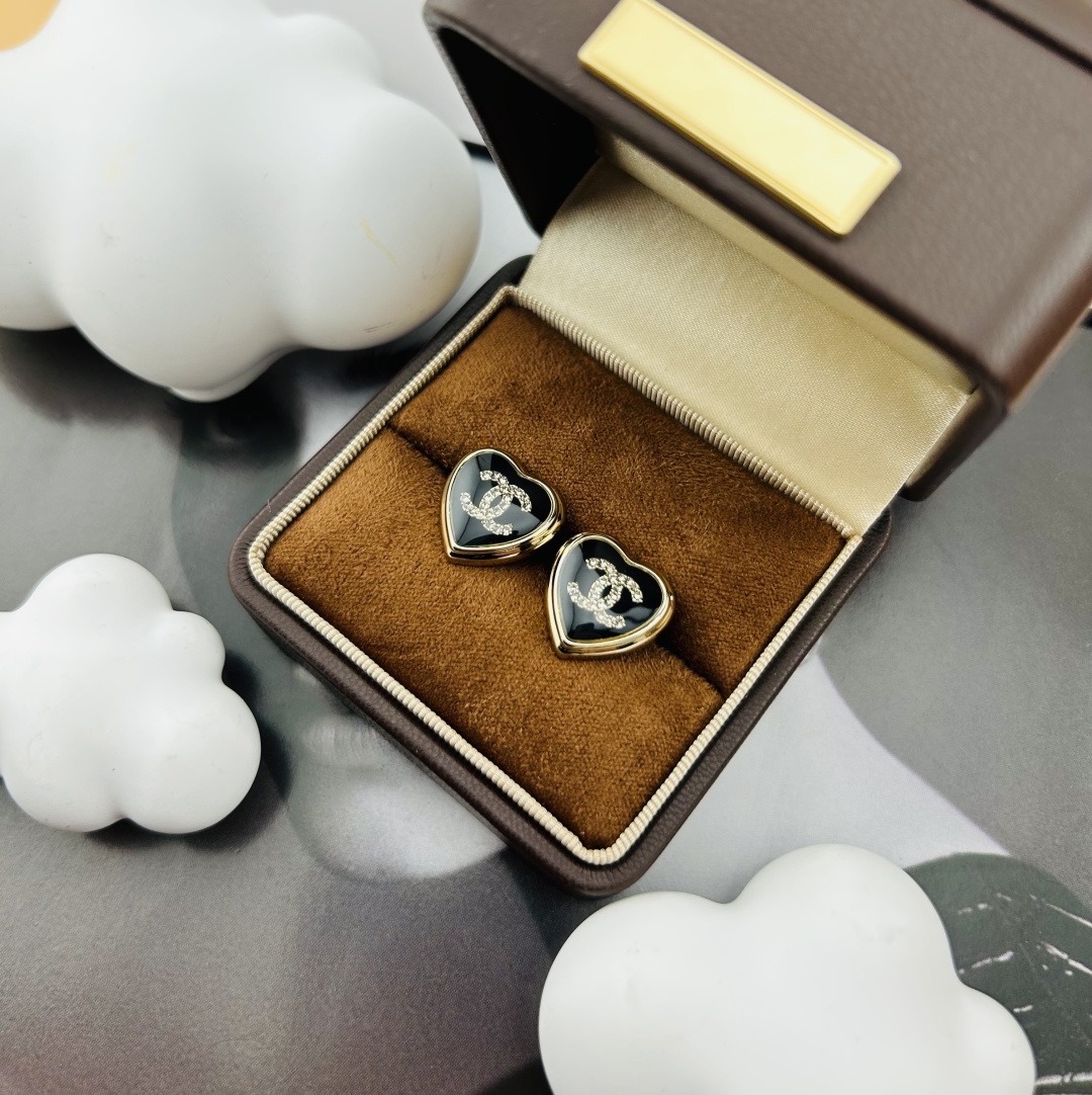 Chanel Heart-Shaped Earrings