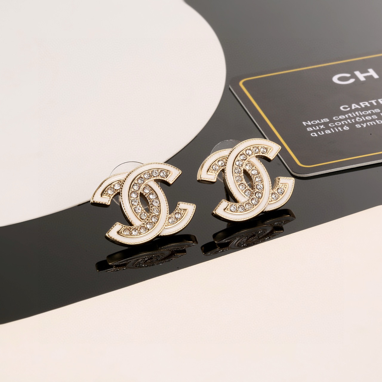 Chanel's classic Double C stud earrings